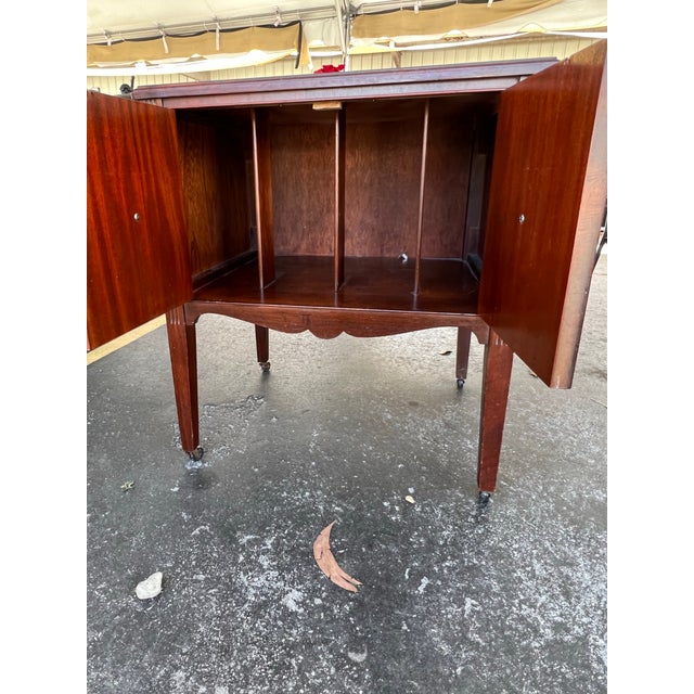 Antique mahogany Record cabinet by Rockford Special Furniture Company. It features a traditional George III or Georgian...