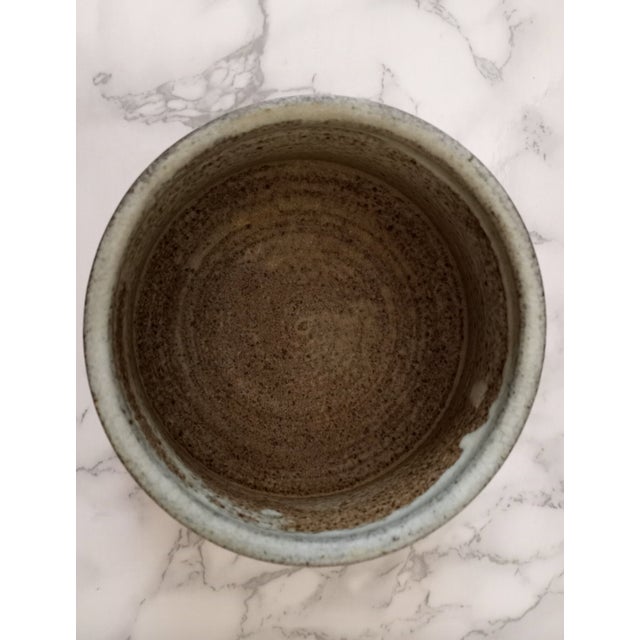 1970s 1970s Mid-Century Carved Sgraffito Studio Pottery Wave Bowl Signed Nora For Sale - Image 5 of 6