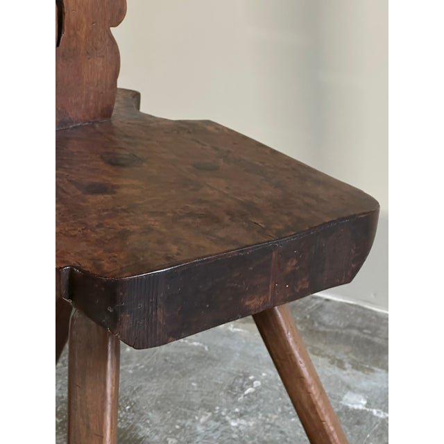 Vintage Italian Sculptural Chair in Wood, 1950s For Sale - Image 6 of 12
