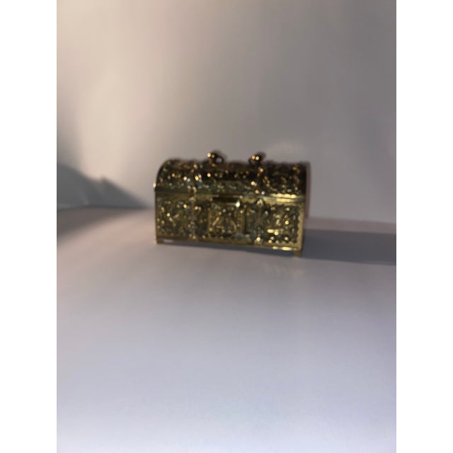 Art Nouveau Brass Jewelry Casket. Antique 1900s German Brass Jewelry Casket For Sale - Image 3 of 12