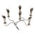 Pair Vintage Danish Modern Silver Plate Lily Form Candelabras, Denmark, C1950 For Sale
