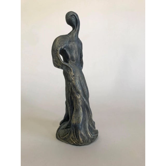 1980s Vintage Free Form Plaster Sculpture, Female Figure Sculpture For Sale - Image 5 of 7