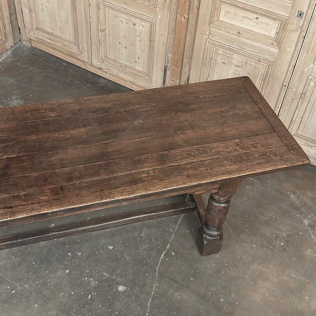 19th Century Rustic Country French Trestle Banquet Table For Sale - Image 16 of 17