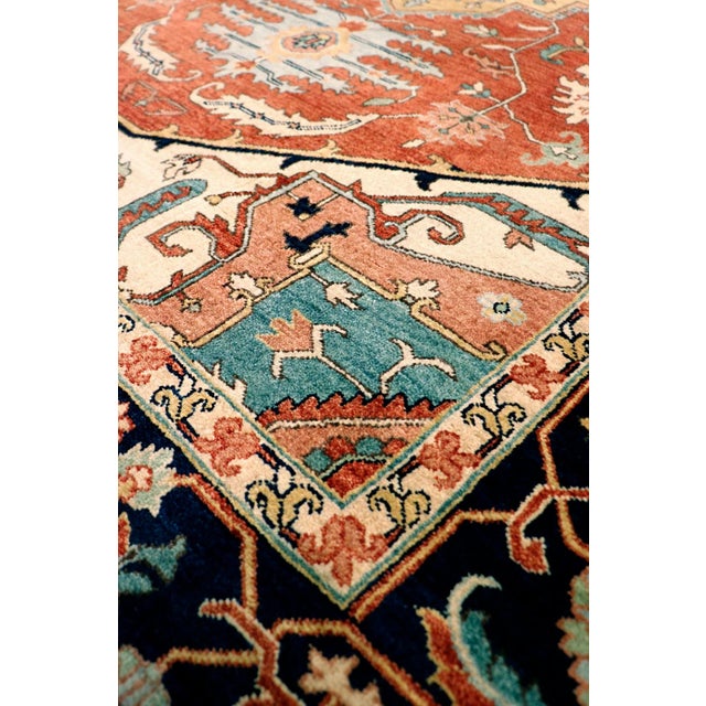 Textile Serapi Wool Rust Area Rug-12' 0'' X 15' 3'' For Sale - Image 7 of 8