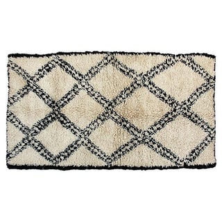Moroccan Beni Ourain Rug-6' X 3'4'' For Sale