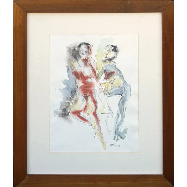 2000 - 2009 Two Nude Women Modernist Study Mixed Media David Hill 2003 For Sale - Image 5 of 5