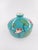 Modern Hand-Painted Lotus Ceramic Bathroom Vanity Set 6 Pieces in Turquoise Glaze For Sale - Image 3 of 9