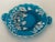 Art Nouveau Blue Glass Plate With Silver Poppies For Sale In Miami - Image 6 of 7