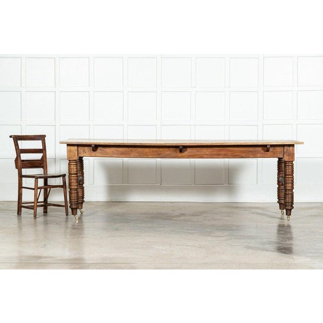Large 19th Century English Oak Table, 1890s For Sale - Image 4 of 15