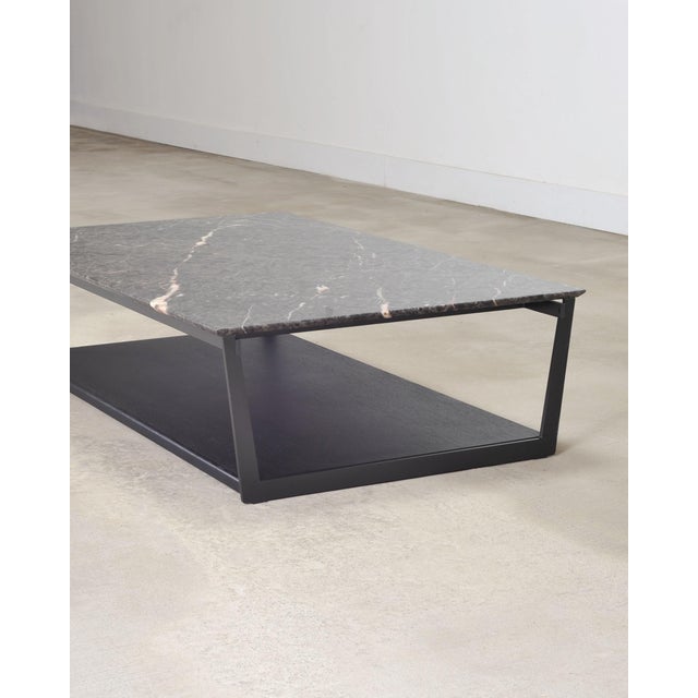 2000 - 2009 Camerich Element Marble and Steel Coffee Cocktail Table 4 Ft For Sale - Image 5 of 18