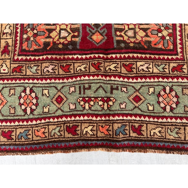 1960s Antique Caucasian Shirvan Akstafa Hand-Knotted Wool Rug - 6'9" X 3'9" For Sale - Image 5 of 12