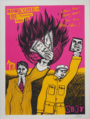 Shepard Fairey, Be Reasonable, Lithograph