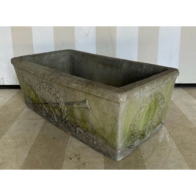 19th- early 20th Century French Neoclassical style cast stone planter