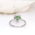 1ct Heart Shape Tsavorite Garnet Ring Size 6.75 With Natural Diamonds: 14k White Gold For Sale In Columbus - Image 6 of 7