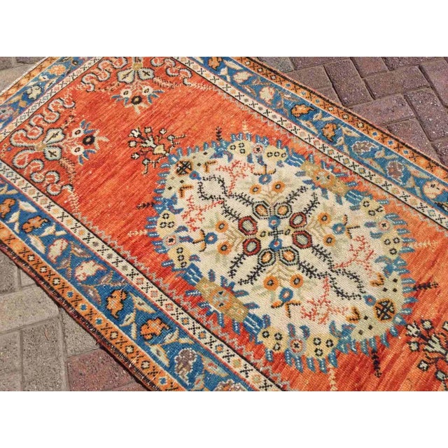 Vintage Hand Knotted Turkish Rug - 38.5" X 154" For Sale In Raleigh - Image 6 of 12