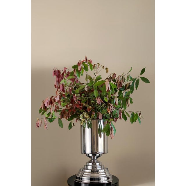 Amphora Mini Vase in Polished Aluminum by Caspal For Sale - Image 6 of 8