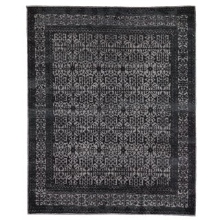 Buckingham Navy Blue Hand knotted Wool Area Rug - 8'x10' For Sale