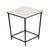 Contemporary Modern Marble & Iron Diamond Side Table For Sale - Image 3 of 7