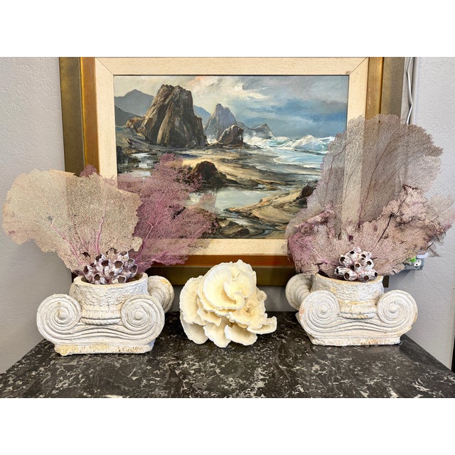 Sourced in France, these plaster molded half capitals are heavy and solid, open at both ends and perfect for displaying a...