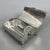 Glass Antique Inkwell Writing Desk in Silver Plated Metal from Leoni W.T. & Co For Sale - Image 7 of 14