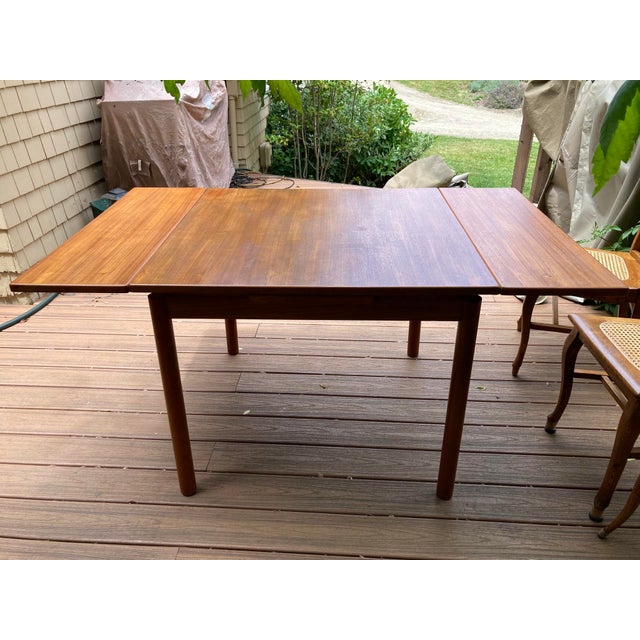 1960s Mid Century Kitchen Teak Table With Leaves Chairish