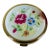 50s Margaret Rose Embroidered Powder Compact Made in England Original Box For Sale