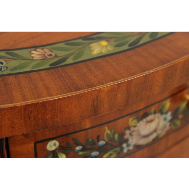 Maitland Smith 3 Drawer Satinwood Louis XV Style End Table For Sale - Image 10 of 18