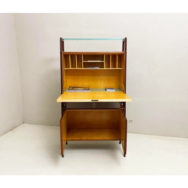 Mid-Century Modern Vintage Italian Secretaire, 1950s For Sale - Image 3 of 11