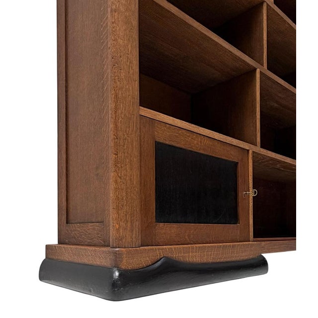 Brown Art Deco Open Bookcase by Paul Bromberg for H. Pander, 1920s For Sale - Image 8 of 15