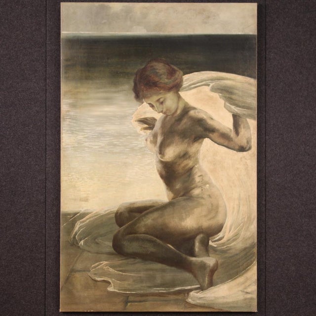 Italian Artist, Nude of a Young Woman, 1920, Oil on Canvas For Sale - Image 16 of 16