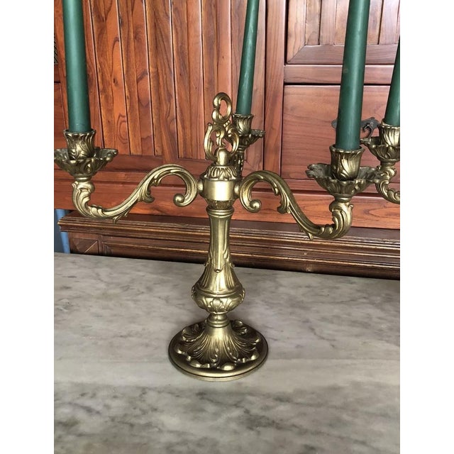 Vintage Brass Candlesticks, 1960s, Set of 2 For Sale - Image 4 of 5