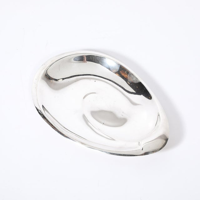 Reed & Barton Mid 20th Century Sterling Silver Sculptural Amorphic Tray Signed Reed & Barton For Sale - Image 4 of 14