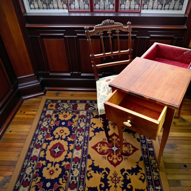 Vintage French Louie 15th Style Dressing Table and Chair For Sale - Image 4 of 14