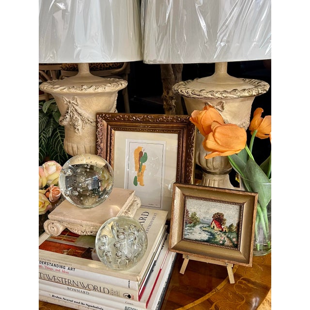 Vintage Mini Framed Countryside Needlepoint Art For Sale - Image 9 of 12