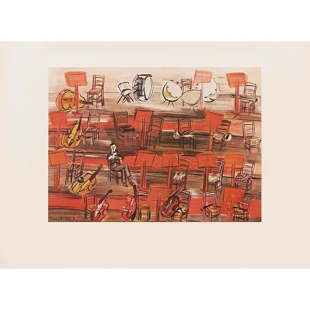 Persimmon 1954 After Raoul Dufy, "Intermission" First Edition Lithograph For Sale - Image 8 of 8
