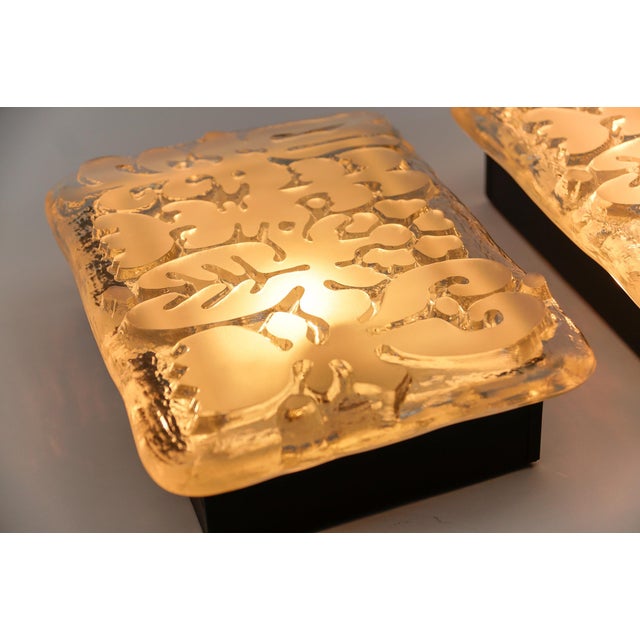 Space Age Wall Lights in Satin Glass by Peill & Putzler, 1970s, Set of 2 For Sale - Image 11 of 14