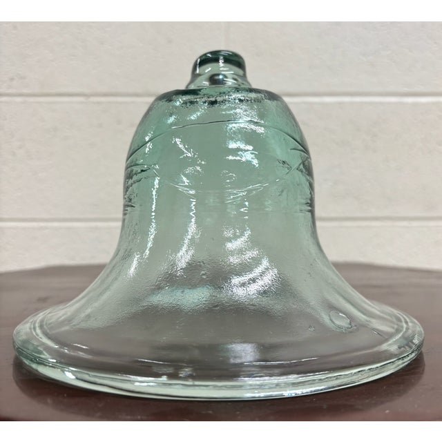 This is a gorgeous vintage French style glass garden cloche in an aqua color, most likely hand blown. Only very minor...