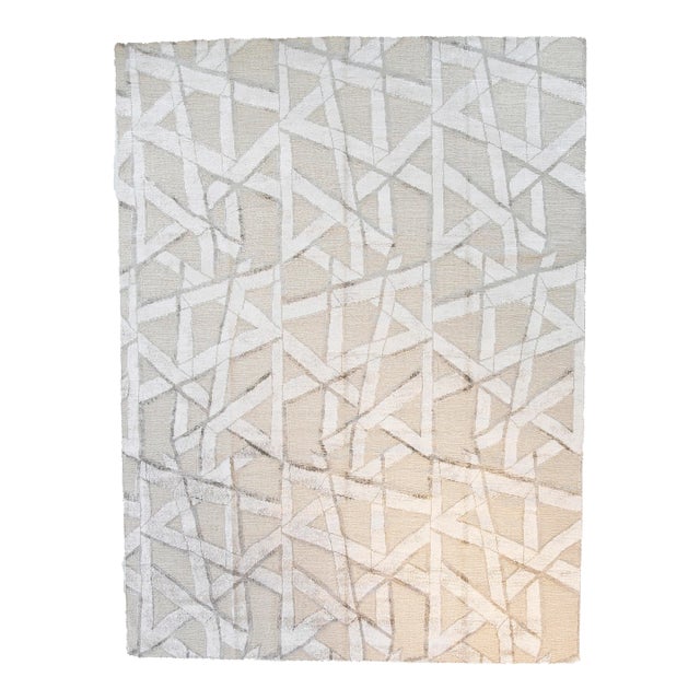 Meadow Rug, Cream/Silver 5x8 For Sale