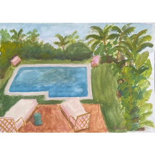 Tropical Pool by Alice Ford For Sale