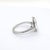 Early 21st Century 14k White Gold Engagement Ring With Pear-Shaped Diamond & Pave Band - Size 7.75 For Sale - Image 5 of 8