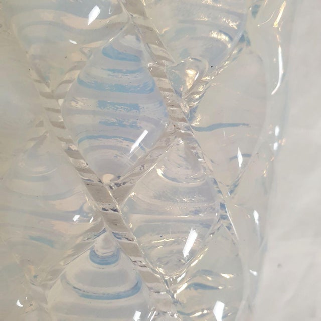 1970s Opaline, Mid Century Modern, Murano Glass Sconces - a Pair For Sale - Image 10 of 11