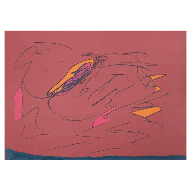 Giulio Turcato, Abstract Composition, Screen Print, 1973 For Sale