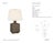 Thomas O'Brien by Visual Comfort Signature Meurice 27" Table Lamp in Positano Sand with Linen Shade Designer: Thomas...