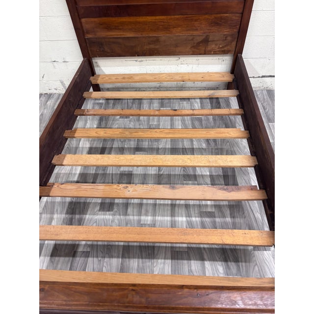 Antique Full Size Victorian Eastlake Monumental Carved Walnut Bed For Sale - Image 4 of 11