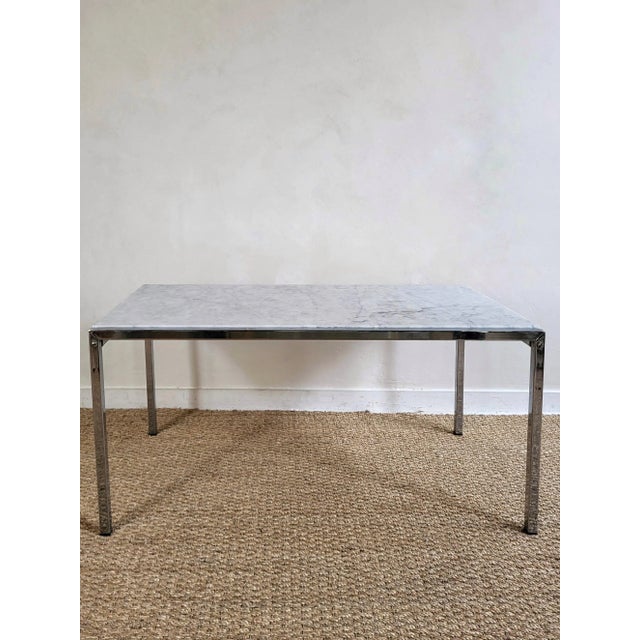 Marble and Chrome Coffee Table, 1970s For Sale - Image 6 of 6