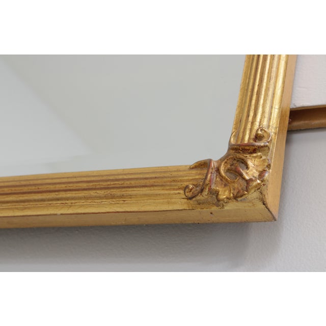 Carvers Guild Carved Bow Top Gold Gilt Wall Mirror For Sale - Image 9 of 13