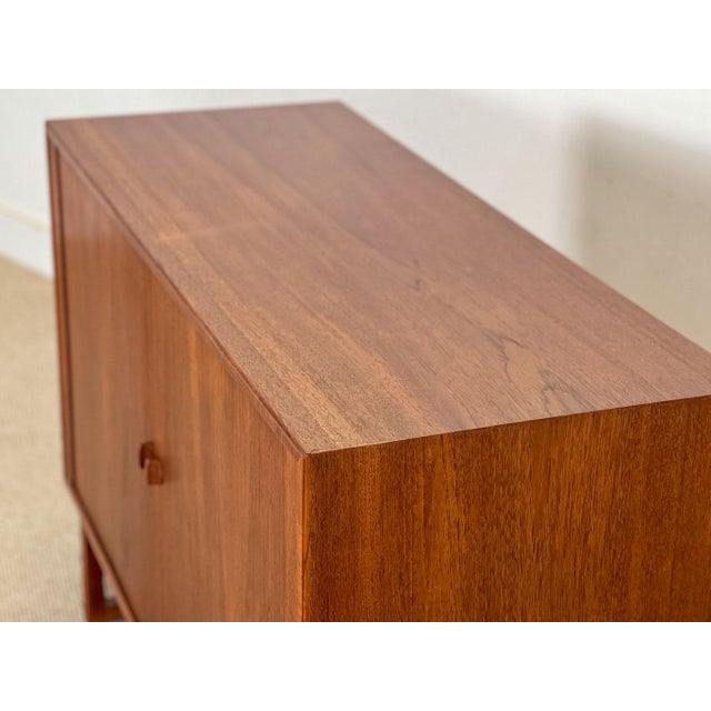 Brown Sideboard with Tambour Doors by Børge Mogensen, 1950s For Sale - Image 8 of 13