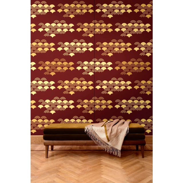This decorative fabric comes in the form of boiserie over a wooden honeycomb panel measuring 135 cm by 200 cm tall. The...