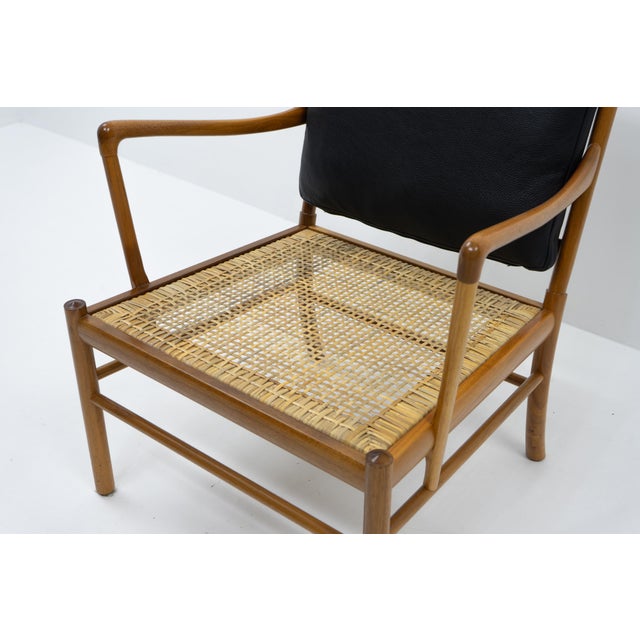 Colonial Lounge Chair by Ole Wanscher for Poul Jeppesen, 1990s For Sale - Image 11 of 12