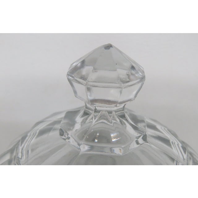 Indiana Glass Round Covered Butter Star Band Dish Domed Lid Serving Bowl 4506b For Sale In Miami - Image 6 of 14